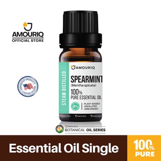 นํ้ามันหอมระเหย สเปียร์มินต์ มินต์ กลั่นไอน้ำ 100% Spearmint Essential Oil Steam-Distilled Spear Mint สเปียมิ้น มิ้นท์