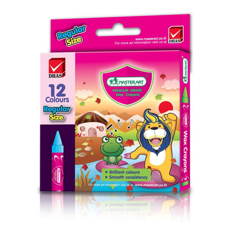 สีเทียน 12 สี กลาง มาสเตอร์อาร์ต