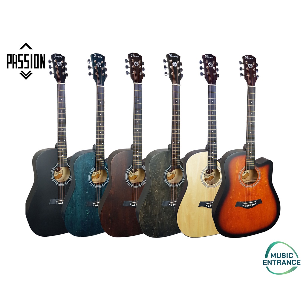 Passion Retro 41 Acoustic Guitar กีต้าร์ โปร่ง 41 นิ้ว ( สำหรับ มือใหม่ ฟรี ปิ๊ก กีตาร์ กระเป๋า กีต้า คาโป้ )