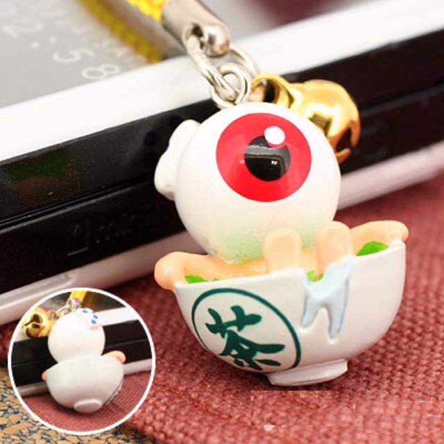 แท้ 100% จากญี่ปุ่น พวงกุญแจ สายเชือก Gotouchi Gegege no Kitarou Medama Oyaji Izu Limited Netsuke Ce