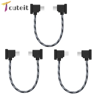 Tcuteit สายเคเบิลข้อมูล รีโมตคอนโทรล Micro Type-C USB สําหรับ Dji Mavic Air 2