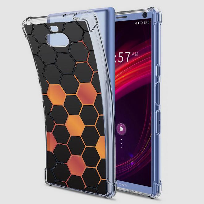 เคส สำหรับ Sony Xperia 10 Polygon Series 3D Anti-Shock Protection TPU Case [PG002]