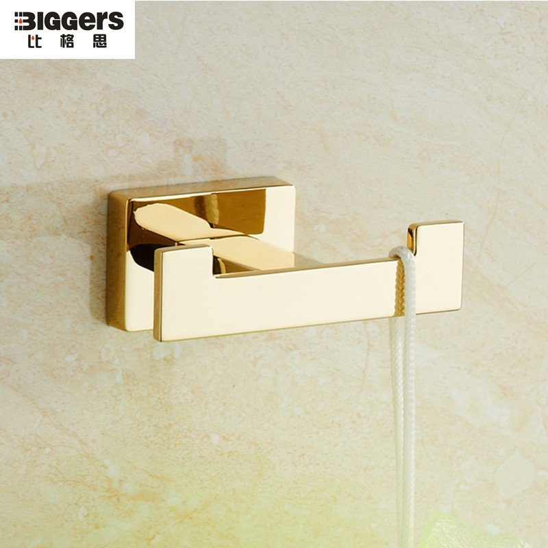 Biggers ตะขอสเตนเลส สีทอง สีดํา สีเงิน สําหรับแขวนเสื้อคลุมห้องน้ํา