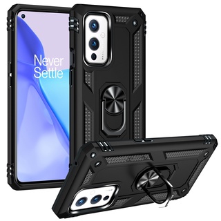 เคสโทรศัพท์มือถือ PC แข็ง กันกระแทก พร้อมแหวนนิ้ว หลากสี สําหรับ OnePlus 9 Pro 5G OnePlus9