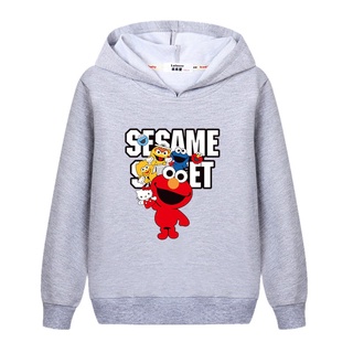 เสื้อกันหนาว มีฮู้ด ลายการ์ตูน Sesame ELMO เหมาะกับของขวัญวันวาเลนไทน์ สําหรับผู้ชาย