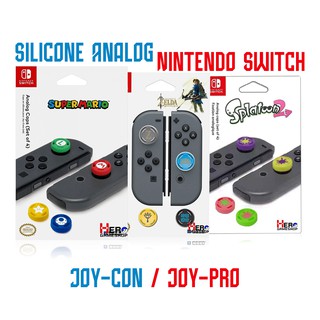 Nintendo Switch / Lite Analog Caps สิลิโคน หุ้ม Analog Mario,Splatoon สำหรับ JoyCon และ JoyPro