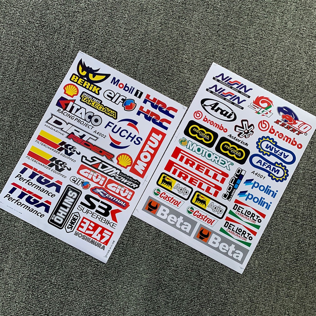 A4 ขนาด Monster Energy รถจักรยานยนต์ Glossy ฟิล์ม Decals กันน้ําไวนิลสติกเกอร์หมวกกันน็อค