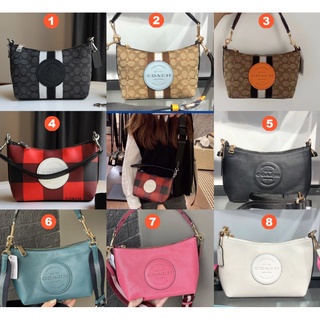 Coach 5483 C1551 C2829 Dempsey กระเป๋าสะพาย Signature Jacquard พร้อม Patch Buffalo Plaid ผู้หญิง Crossbodyสลิงกระเป๋าถือ