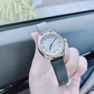 🎀 (สด-ผ่อน) นาฬิกา 30 มิล สายหนัง สีดำ BQ3756 Fossil Rye Three-Hand Date Black Leather Watch