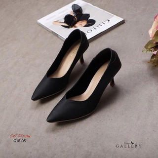 G18-05 รองเท้าหัวแหลมส้นสูง วัสดุหนังPU พลาดไม่ได้นะจ้ะ
