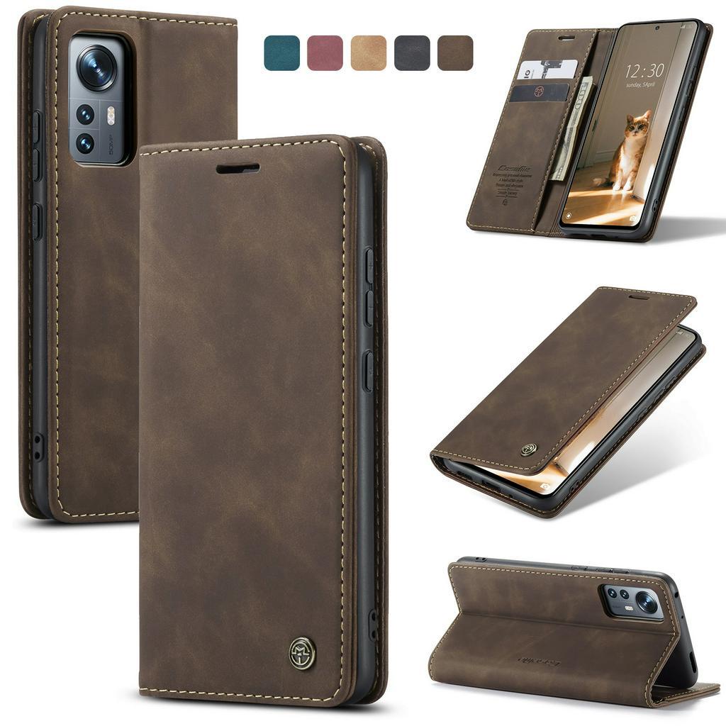 เคสโทรศัพท์มือถือหนัง ฝาพับแม่เหล็ก พร้อมช่องใส่บัตร คุณภาพสูง สําหรับ Xiaomi Mi 12 12X 12S 12T Pro 12 Lite 12pro