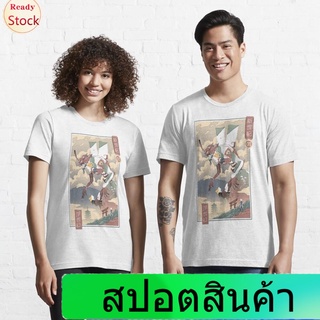 Illicit เสื้อยืดยอดนิยม Evangelion Ukiyo T-shirt classique Essential T-Shirt Short sleeve T-shirts