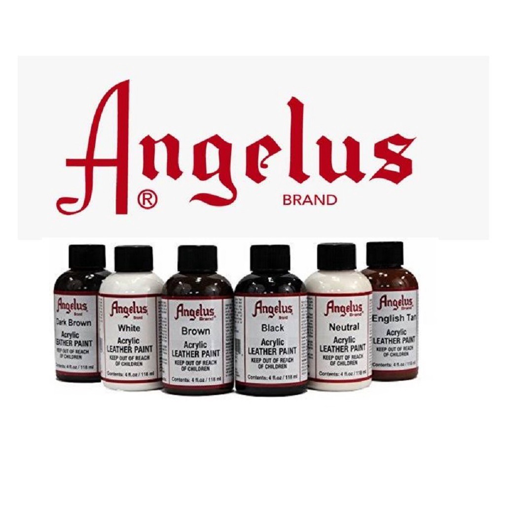 Angelus paint ขวดใหญ่คุ้มกว่า!! 4 OZ สีอคิลิคทาหนัง ผ้า made in usa 🇺🇸