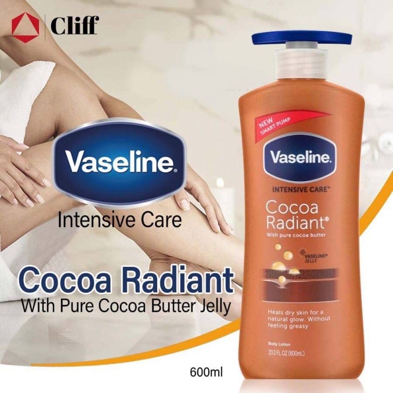 Vaseline Intensive Care Cocoa Radiant with Pure Cocoa Butter 600ml