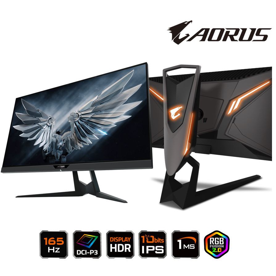 GIGABYTE AORUS FI27Q Gaming 27" 165Hz IPS 2 K FreeSync G-SYNC 1ms 165 Hz,HDR 1440p