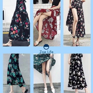 ดีไซน์สวยกระโปรงยาวลายดอกไม้ กระโปรงสไตล์เกาหลี