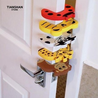 Tianshan บ้านและที่อยู่อาศัย 5 ชิ้น / ชุดที่ใส่กุญแจมือสีสันChildSafetyChildFingerSafety