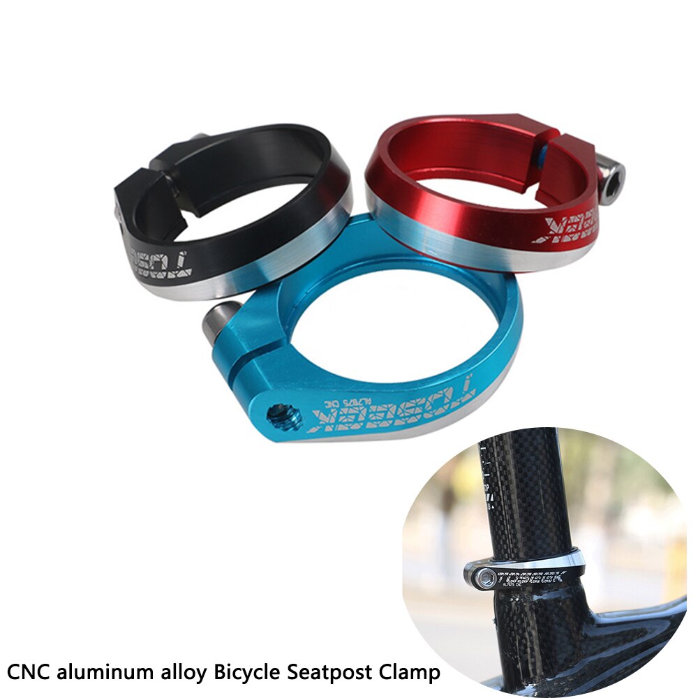 Toseek แคลมป์หนีบหลักอานจักรยาน CNC อะลูมิเนียมอัลลอย ขนาด 31.8 มม. 34.9 มม. สําหรับรถจักรยานเสือภูเขา