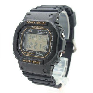 Sport Watch SAMDA นาฬิกาข้อมือชาย-หญิง ทรงเหลี่ยม สายยาง Digital-SM011 (Yellow)