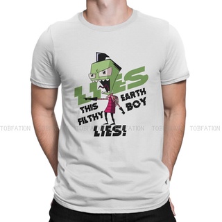 [COD]เสื้อยืด ผ้าฝ้ายแท้ พิมพ์ลายแอนิเมชั่น Invader Zim Gaz Lies This Filthy Earth Boy Lies Cl สําหรับเด็กผู้ชายS-5XL