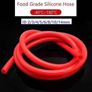 สายยางซิลิโคน เกรดอาหาร สีแดง เส้นผ่าศูนย์กลาง 2 3 4 5 6 8 10 14 มม. 1 เมตร สําหรับตู้ปลา