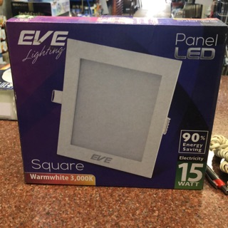 EVE ดาวไลท์ฝังฝ้า 15W รุ่น Panel led Square สี่เหลี่ยม