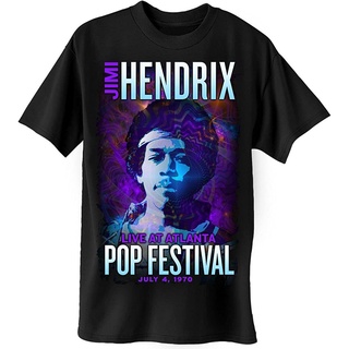 เสื้อยืดคอกลมcrew neckjimi hendrix สีม่วง hazed ผู้ใหญ่เสื้อยืดแขนสั้นกีฬา oversize คลาสสิกชาย tee วันเกิดของขวัญS-4XL