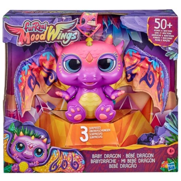furReal ของเล่น Moodwings Baby Dragon Interactive Pet มีฟังก์ชันที่น่าอัศจรรย์มากมาย ของแท้จากแบรนด์