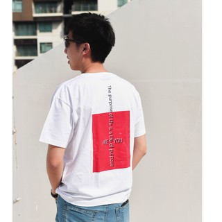 เสื้อยืดแขนสั้นคอกลม UNISEX SEIZE mode of tokyo ST84 Purpose ดำ/ขาว/เหลืองอ่อน/เทาอ่อน cotton100%