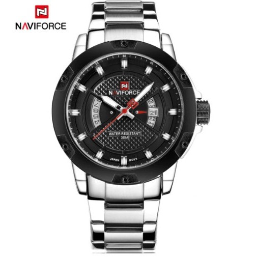 นาฬิกาผู้ชาย NAVIFORCE NF9085 สายสแตนเลส สีเงินดำ SB สินค้าพร้อมส่ง