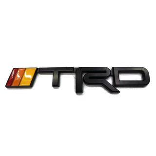 โลโก้ TRD สีดำ Logo TRD แถบ3สี ขนาด16.5 cm พร้อมกาวสองหน้า คุณภาพอย่างดี