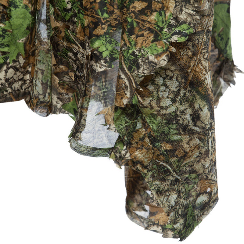 3D Camo Ghillie-Anzug Für Männer – Leicht, Atmungsaktiv, Poncho-Stil – Ideal Für Jagd, Airsoft, Paintball & Cosplay