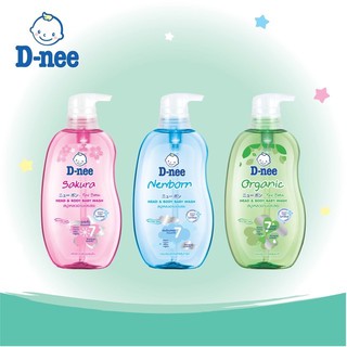 D-nee [ดีนี่] สบู่เหลวอาบและสระ [เด็กแรกเกิด, ออ์แกนิค, ซากุระ ] ขวด 380มล.