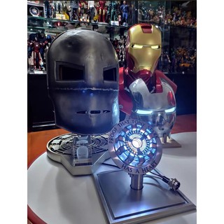 [ส่งฟรี] Avengers หมวก Iron Man Mark 1 วัสดุ โลหะ หนัก 3 โลกว่า ด้านในเป็นหนัง สามารถเอามาใส่ได้ มีฐาน มีโฮโลแกรม