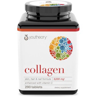 [ของแท้ 100%] YOUTHEORY COLLAGEN WITH VITAMIN C SKIN HAIR NAIL FORMULA 6,000 mg