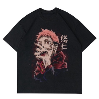 เสื้อยืด พิมพ์ลายอนิเมะ JUJUTSU KAISEN "ITADORI X SUKUNA" | เสื้อยืด พิมพ์ลายมังงะ JUJUTSU KAISEN สไตล์ญี่ปุ่น | เสื้อยื