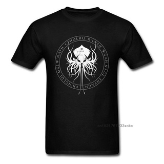 ใหม่ เสื้อยืด ผ้าฝ้าย 100% พิมพ์ลาย Cthulhu Sigil 3D คุณภาพสูง สีดํา สีขาว สําหรับผู้ชาย คู่รักSize S-5XL