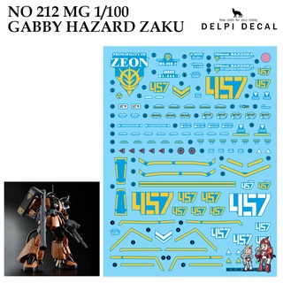 ดีคอลน้ำ [DELPI] 212 MG GABBY HAZARD ZAKU 1/100 [WATER DECAL]