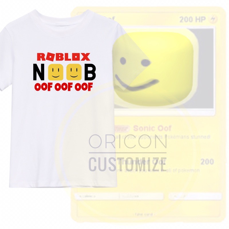 Roblox Tshirt gfx oof noob เสื้อยืด viral เกมผ้าฝ้ายฤดูร้อนความงามการ์ตูน tee baju budak เด็กทารกการ