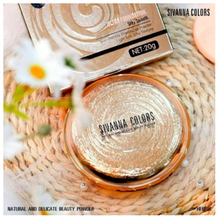แป้งพัฟ แป้งหอยทอง ซีเวนน่า Sivanna Colors Natural And Delicate Beauty Powder #HF689