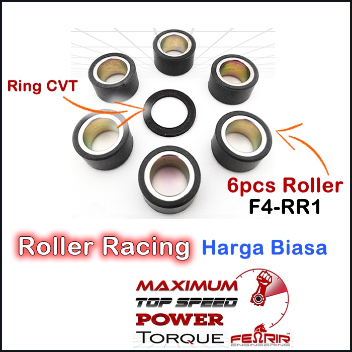 Roller Racing Nmax Aerox เก่าและใหม่ + แหวน CVT เหล็ก - Fenrir F4-RR1