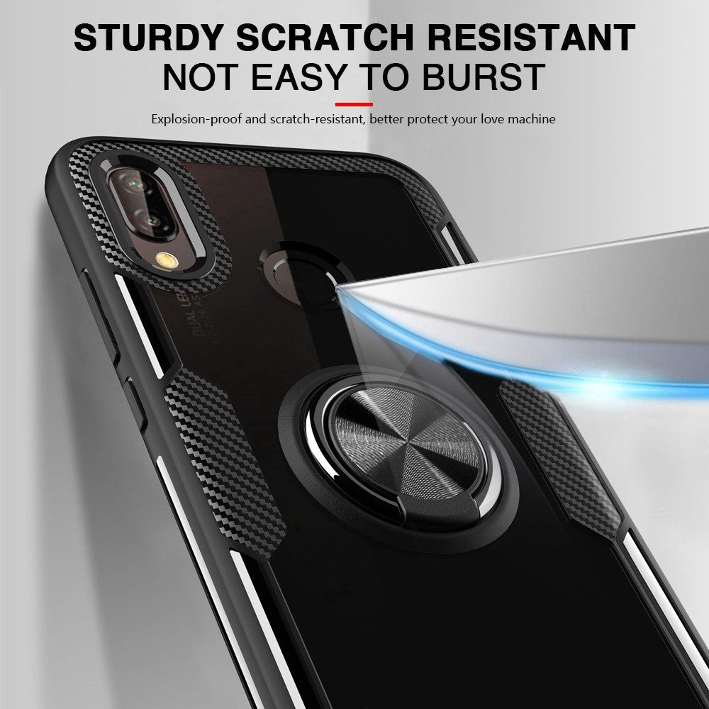 Vivo X21 V9 NEX A NEX S X23 Symphony Ultra-Thin Stand Holder Finger Ring Clear Phone Case เคสโทรศัพท์มือถือติดรถยนต์ #8