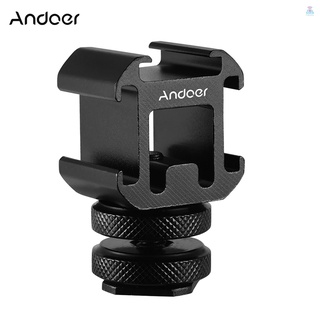 [T&amp;L] Andoer อะแดปเตอร์เมาท์ขาตั้งกล้อง 3 ขา สําหรับกล้อง DSLR ไฟวิดีโอ LED ไมโครโฟน มอนิเตอร์