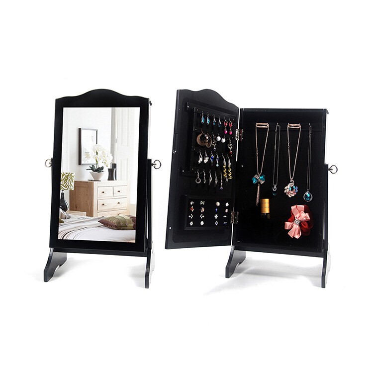 VITOLI Mirror Jewelry Cabinet กระจกเงาตู้กระจกจัดเก็บเครื่องประดับ - Brown -รุ่น-13