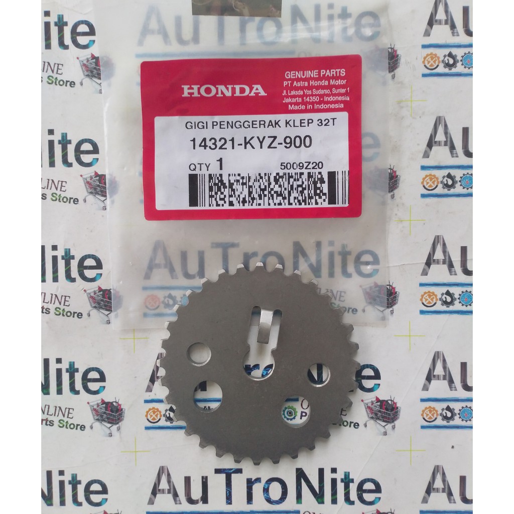 SPROCKET CAM 32 T เกียร์ขับเคลื่อนวาล์ว 14321-KYZ-900 Original Honda Blade Supra X CT 125 Helm ใน 14