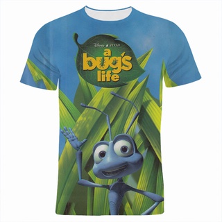 ใหม่ เสื้อยืดลําลอง แขนสั้น พิมพ์ลาย A Bugs Life 3D แฟชั่นฤดูร้อน สําหรับผู้ชาย ผู้หญิง