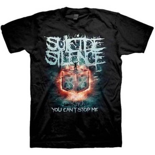 T-shirt  เสื้อยืดผ้าฝ้าย 100% พิมพ์ลาย Suicide Silence You CanT Stop Me Cube Snake LHZYS-5XL