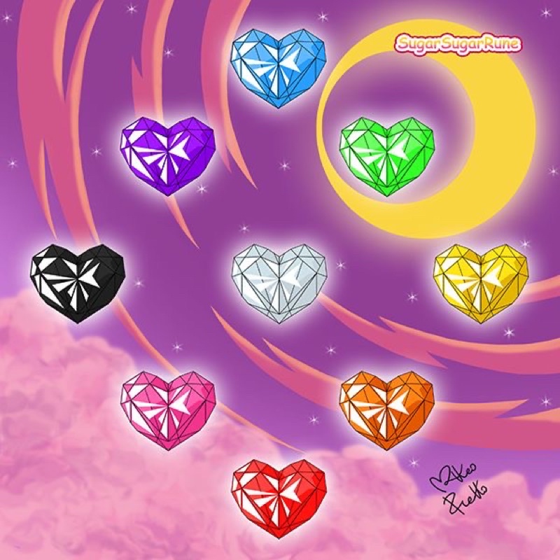 ★pre-order★ ⭐️Crystal heart keyring /sugar rune 🪄