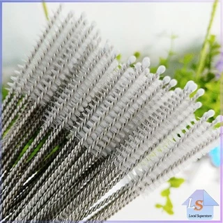 แปรงล้างหลอดดูด จุกนม ขนไนล่อน ไม่ทำให้เป็นรอย Stainless steel soft straw straw brush