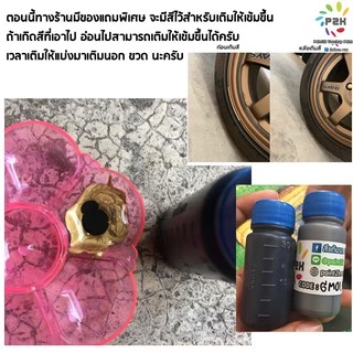 สีแต้มล้อ สีแต้มล้อแม็ก P2K ขนาด 30 ml ล้อTE CE RE คุณภาพสูง แถมฟรีกระดาษทรายไว้ขัดผิวแปรงแต้มสี2อัน